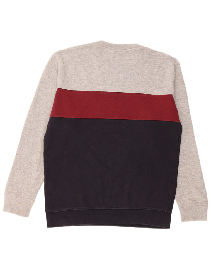 Zara Mens Sweatshirt Jumper Large Multicoloured Colourblock Cotton