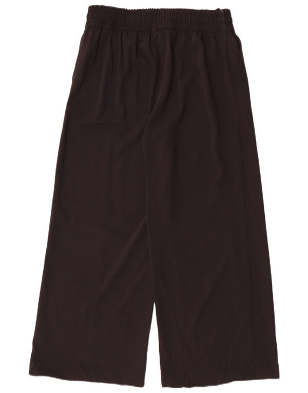 Marks & Spencer Womens Wide Leg Casual Trousers UK 12 Medium W32 L28 Black