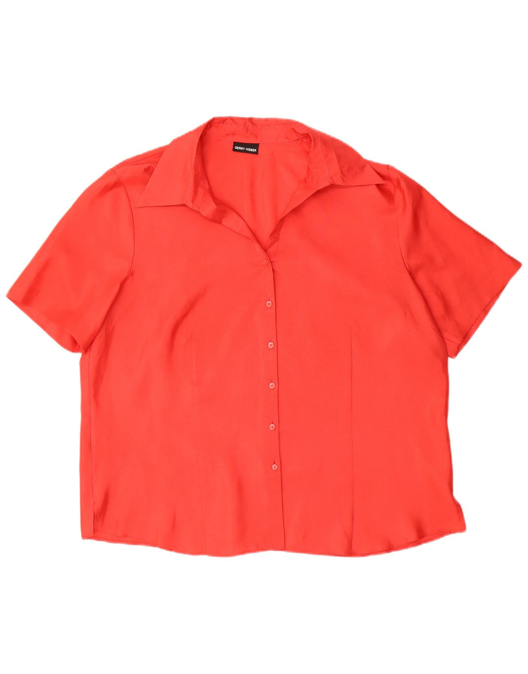 Gerry Weber Dame Kortærmet Bluse UK 20 2XL Rød Polyester
