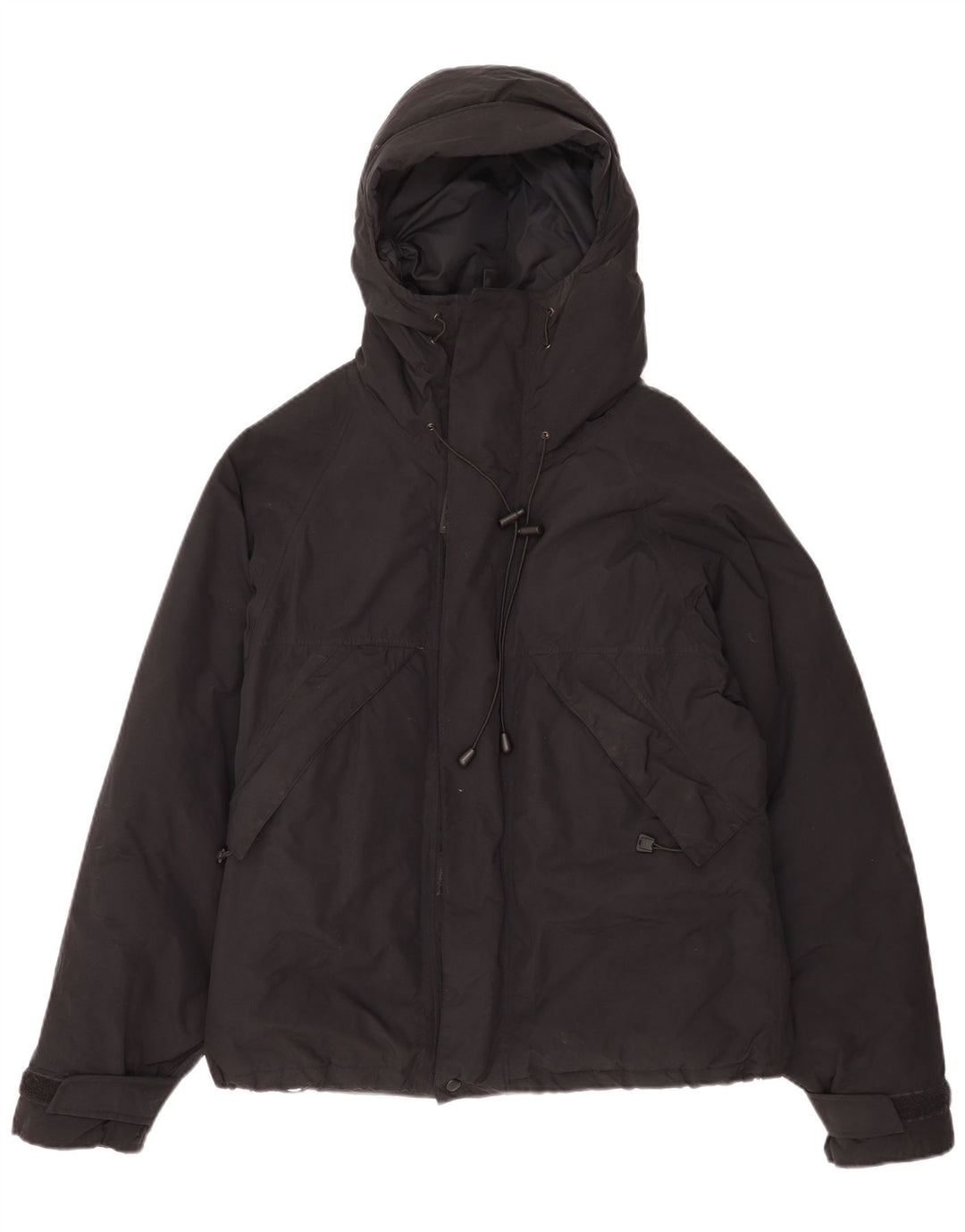 Alberto Aspesi Mens Hooded Padded Jacket UK 38 Medium Black Nylon