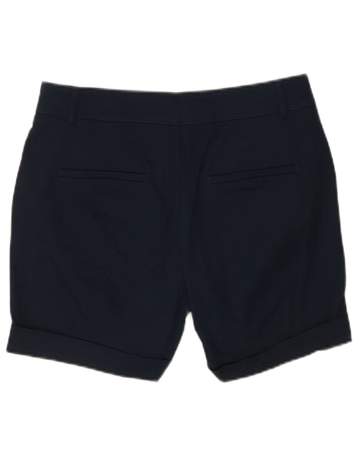 Massimo Dutti Womens Chino Shorts EU 38 Small W28 Navy Blue Cotton