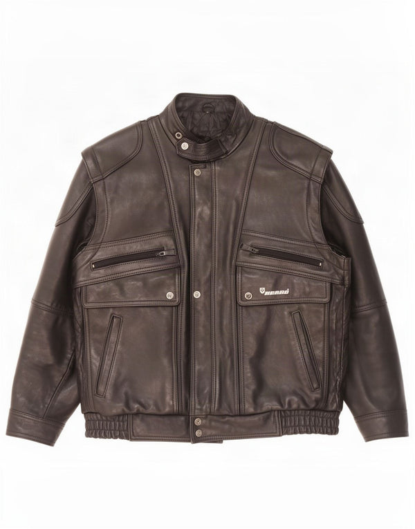 Jaqueta de couro masculina Harro IT 52 XL preta