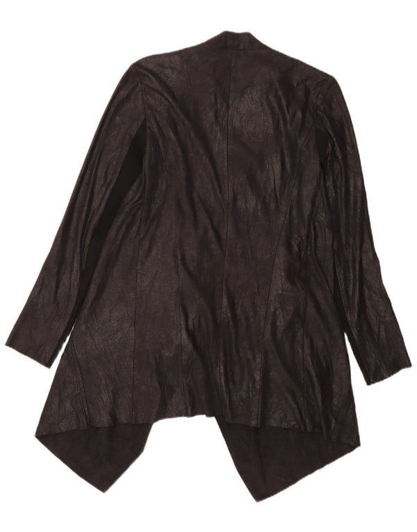Zara Cardigan Assimétrico Feminino Top UK 14 Médio Preto Colorblock