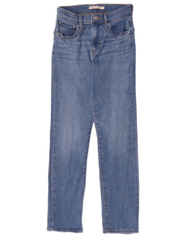 Levi's Jean Droit 724 Taille Haute Femme W24 L26 Bleu Coton