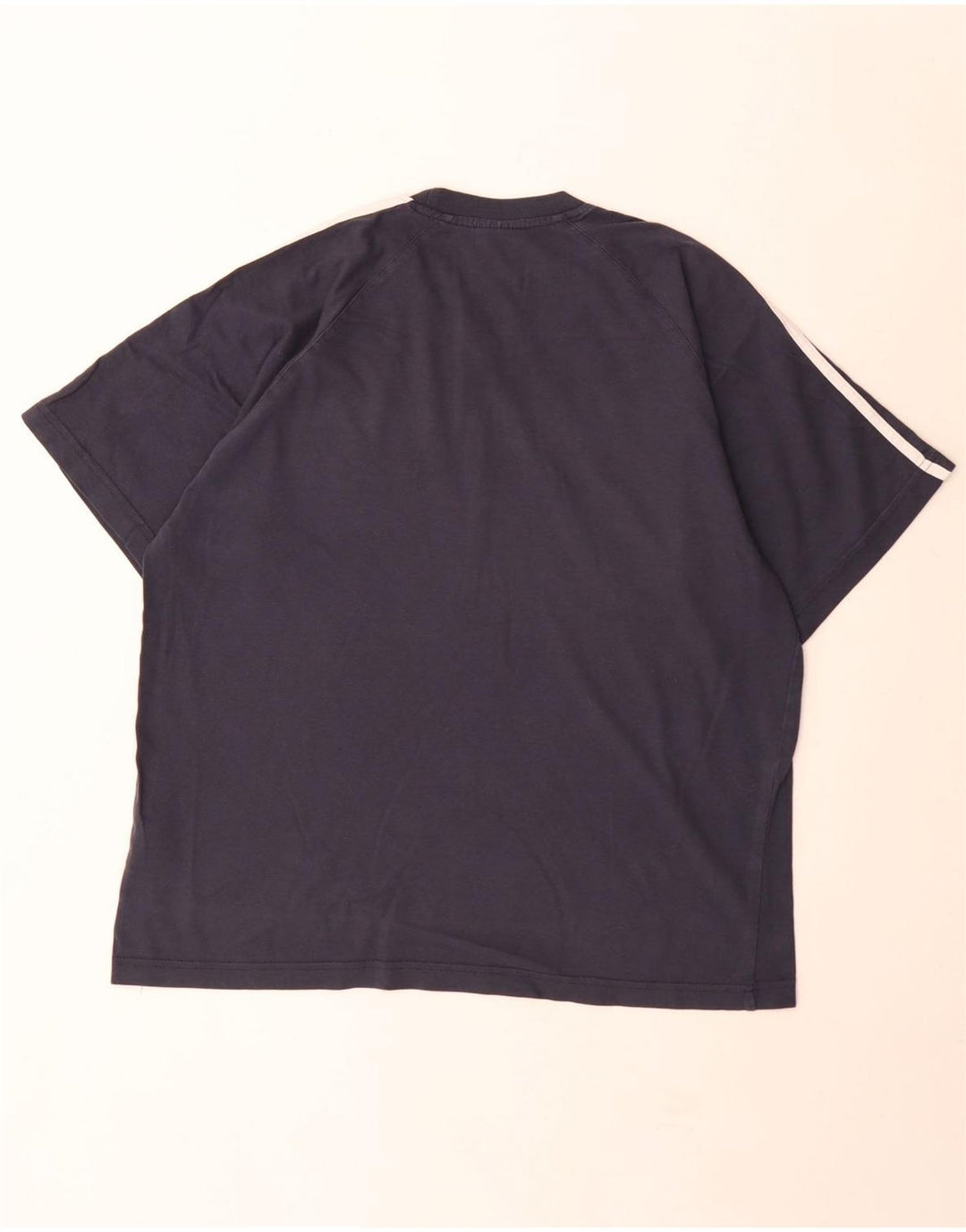 Adidas Mens T-Shirt Top Large Navy Blue Cotton