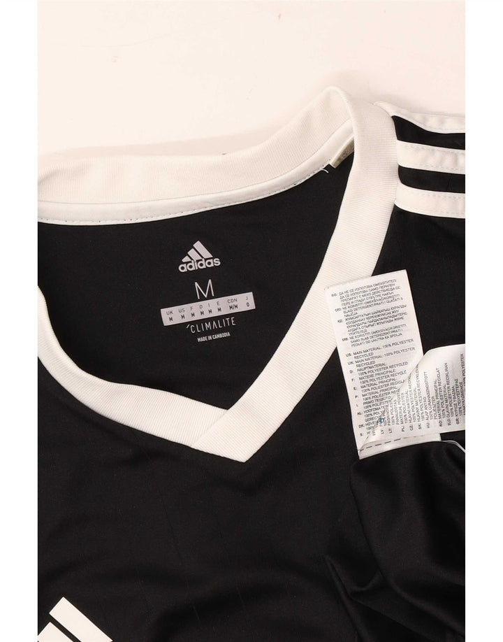 Adidas Mens Graphic T-Shirt Top Medium Black Polyester Sports