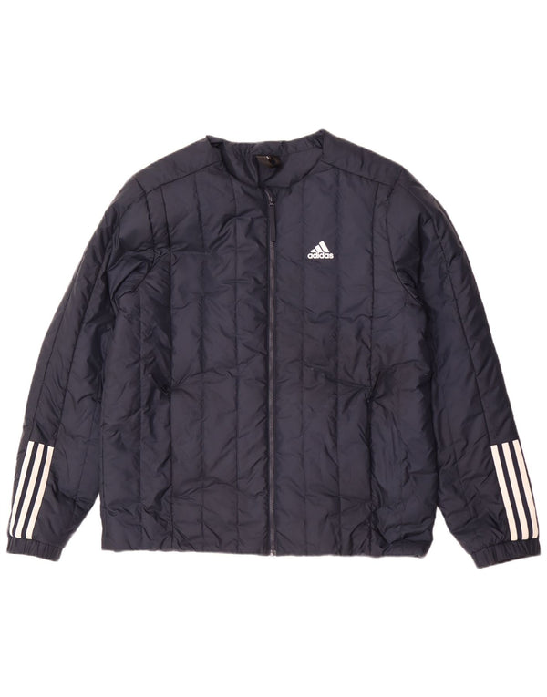 Adidas Chaqueta acolchada para hombre UK 40 Large Poliéster azul marino