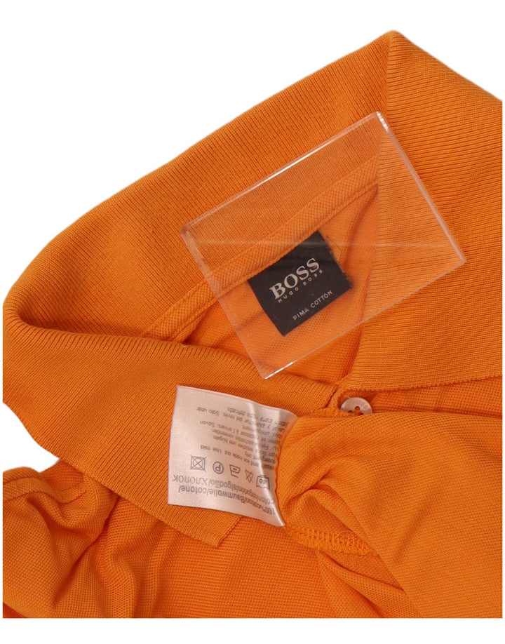 Hugo Boss herre poloshirt Stor orange bomuld