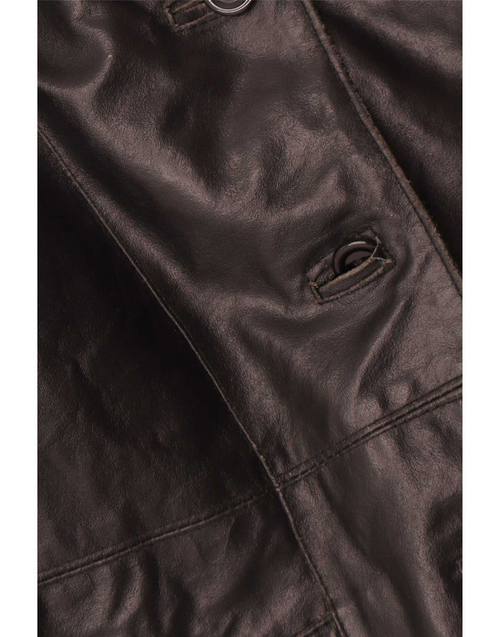 Bayside Dame Oversized Læderjakke UK 10 Small Black