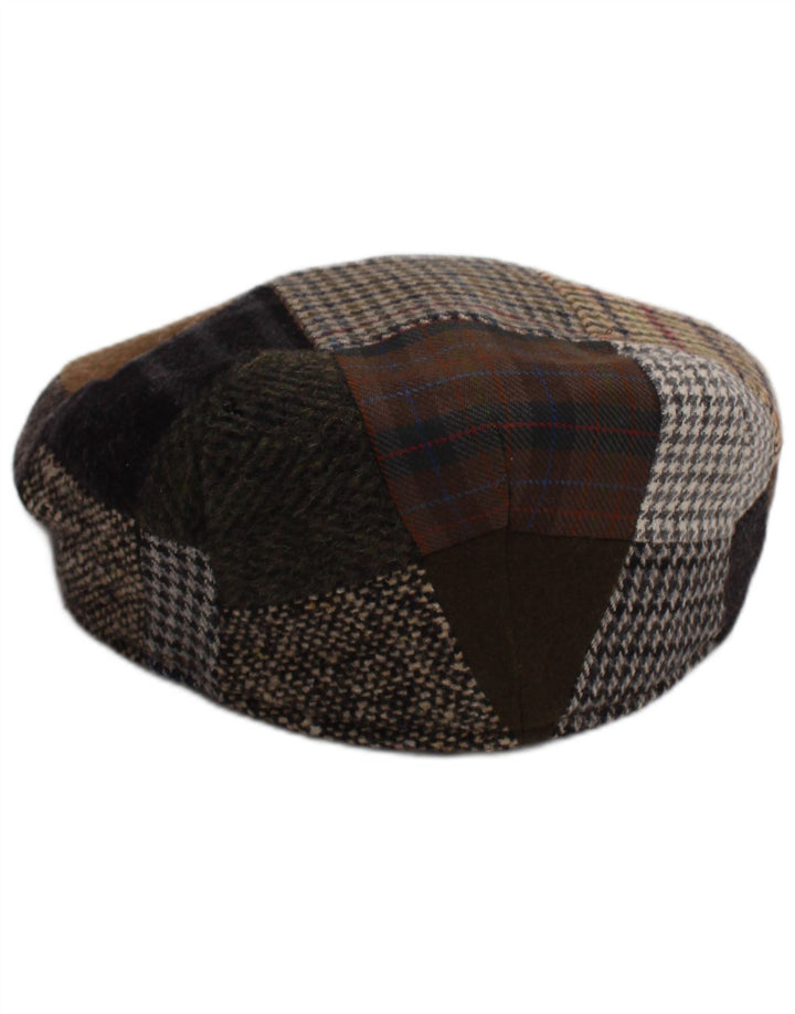 Vintage Mens Flat Cap Medium Multicoloured Patchwork Wool Classic