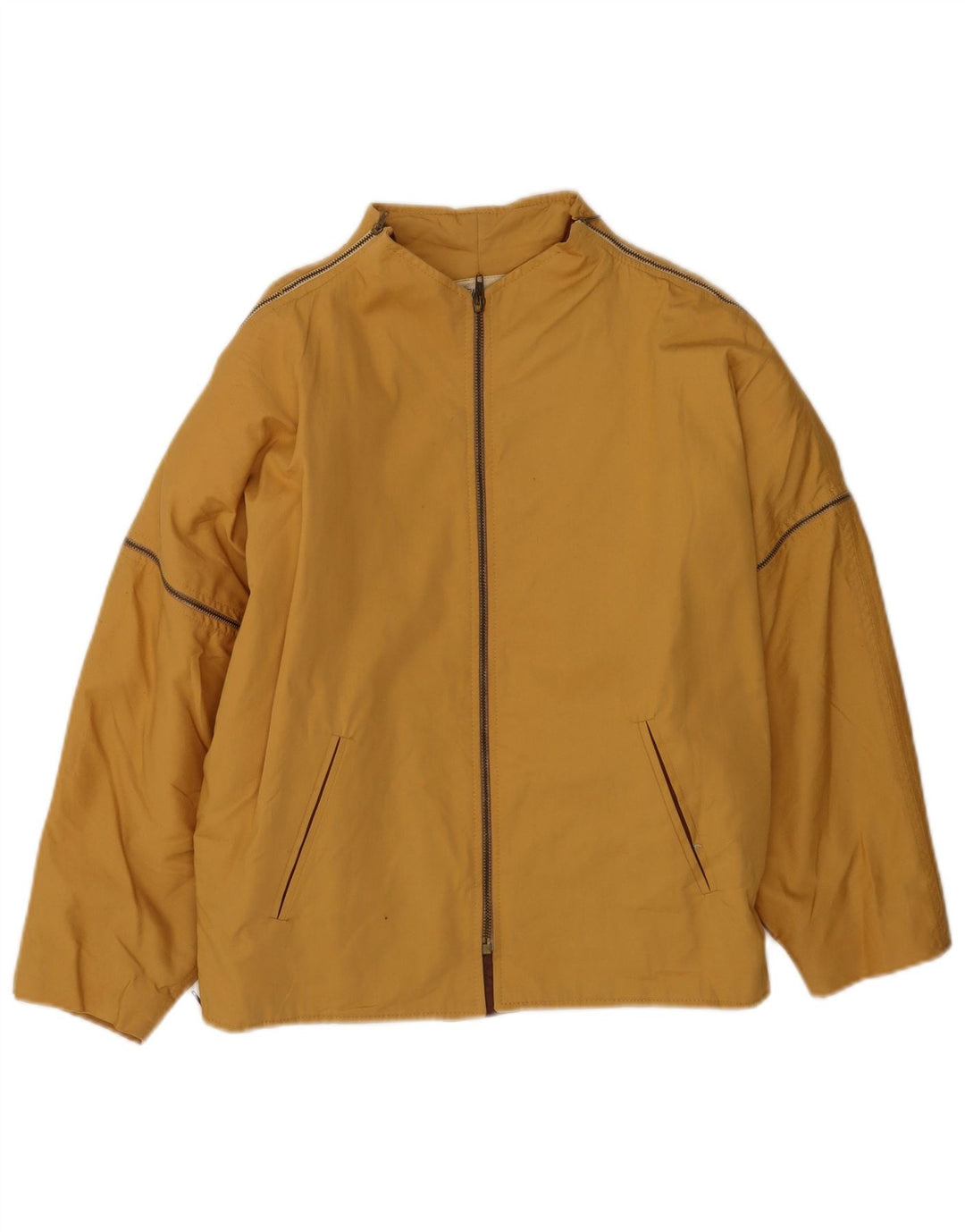 Vintage bomberjakke til kvinder IT 42 Medium Gul Bomuld