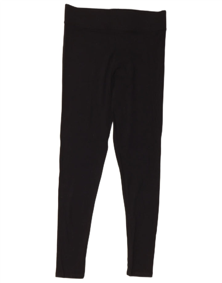 Marks & Spencer Womens Leggings UK 12 Medium Black Cotton