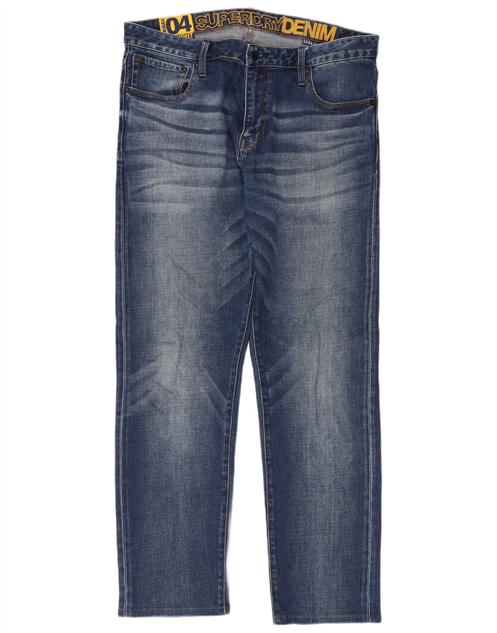 Jeans dritti da uomo Superdry W34 L30 cotone blu