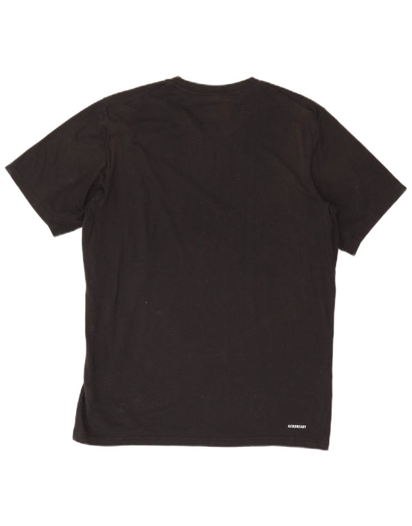 Adidas Mens Aeroready T-Shirt Top Large Black Polyester