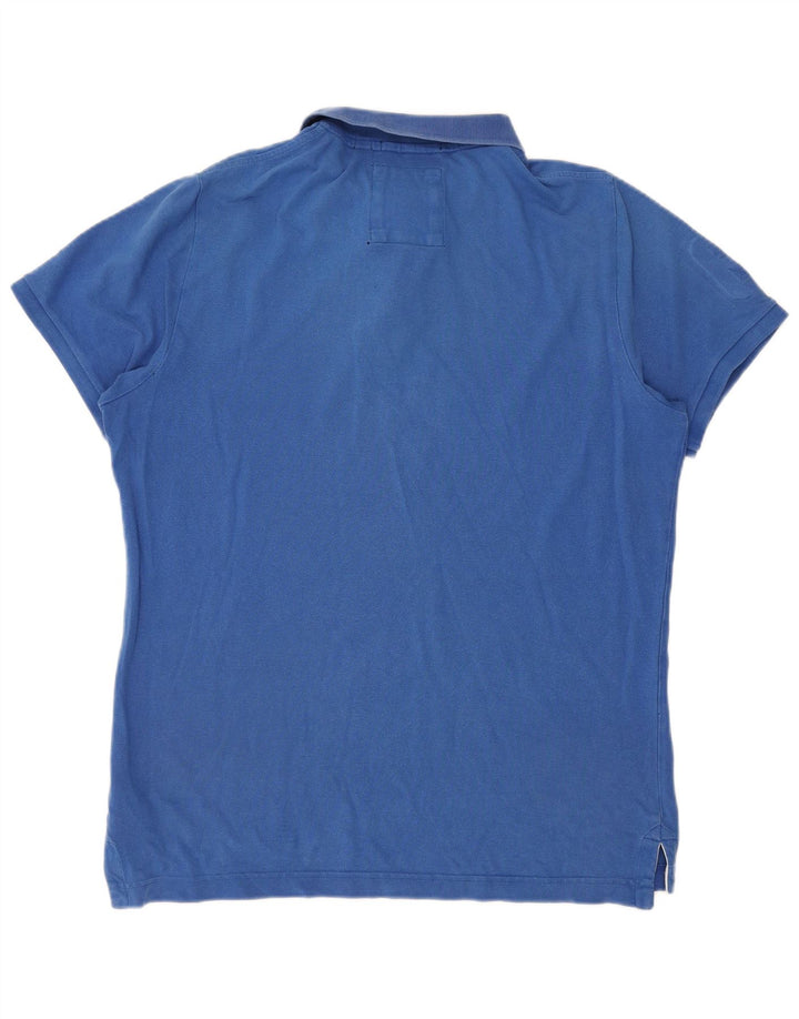 Superdry Mens Graphic Polo Shirt 2XL Blue Cotton