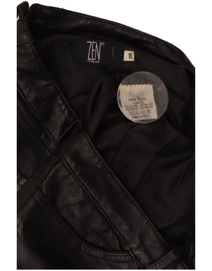 Zen Dame Læderbukser EU 38 Medium W28 L26 Sort Læder