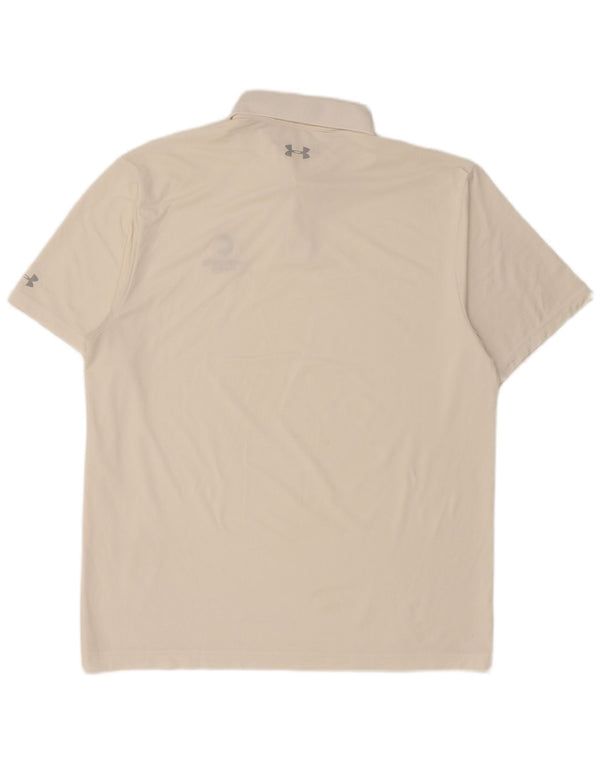 Polo Under Armour da uomo Heat Gear Large bianca