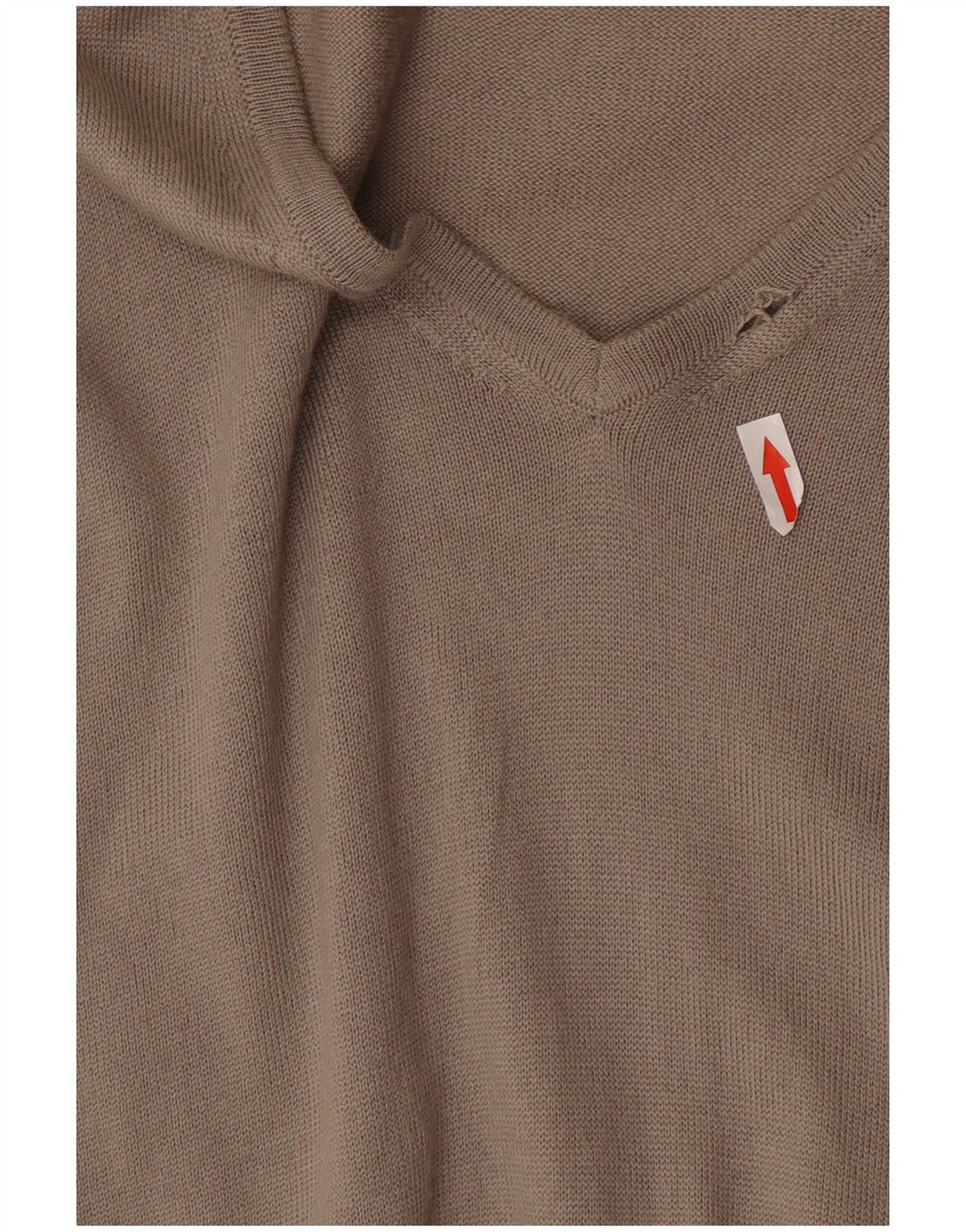 Marks & Spencer Mens Autograph V-Neck Jumper Sweater XL Beige Wool