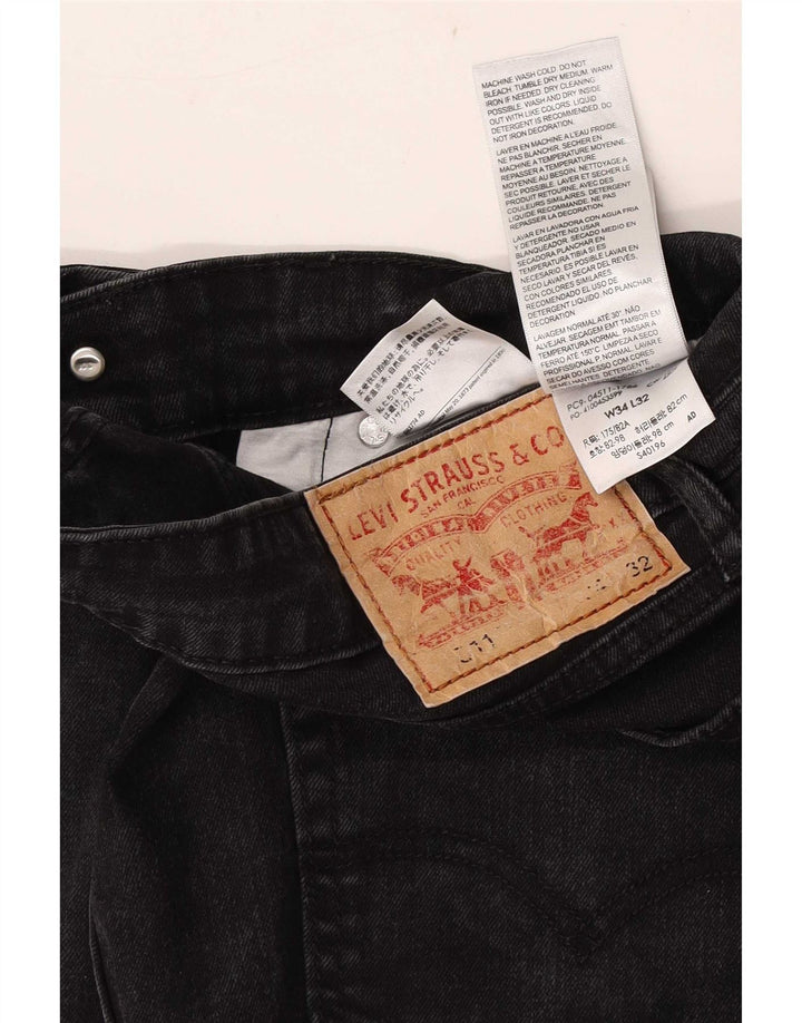 Levi's Herren 511 Slim Jeans W34 L32 Schwarze Baumwolle