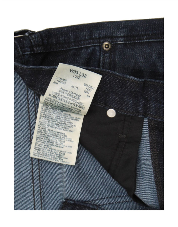 LEE Womens Luke Slim Jeans W33 L28 Navy Blue Cotton Vintage Lee and Second-Hand Lee from Messina Hembry 