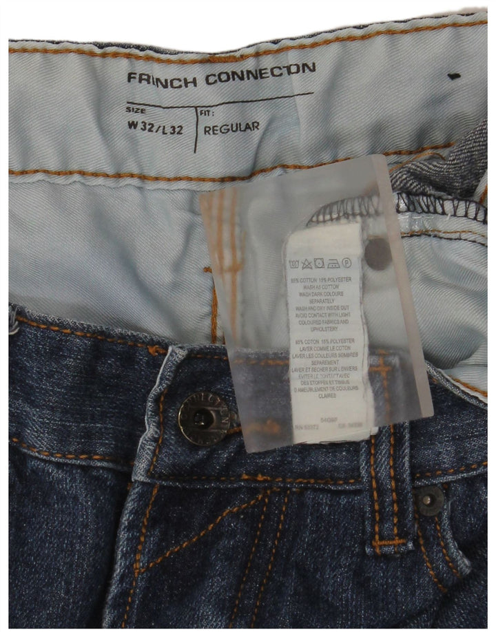 French Connection Mens Regular Straight Jeans W32 L32 Blue Cotton