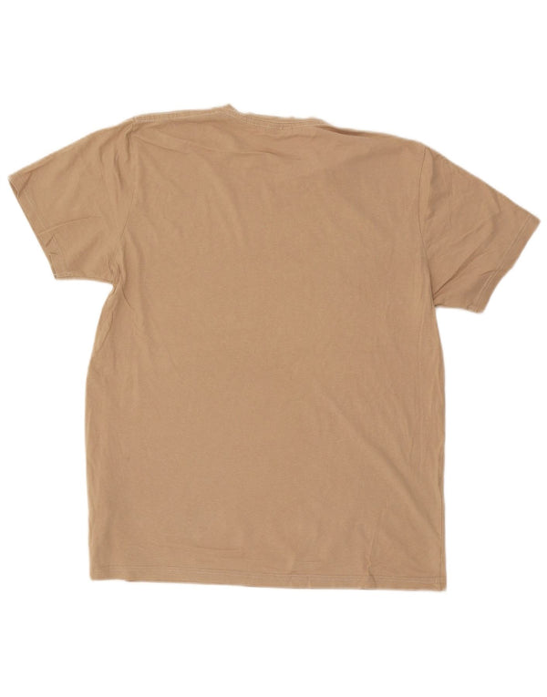 Camiseta gráfica masculina Jack & Jones Top XL algodão bege