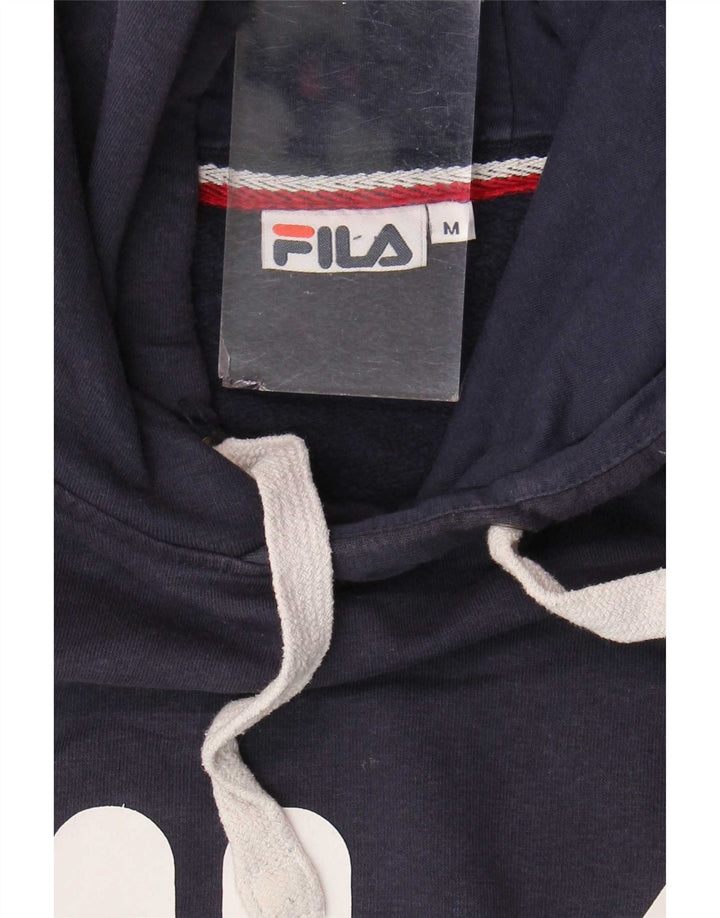 Fila Mens Graphic Hoodie Jumper Medium Navy Blue