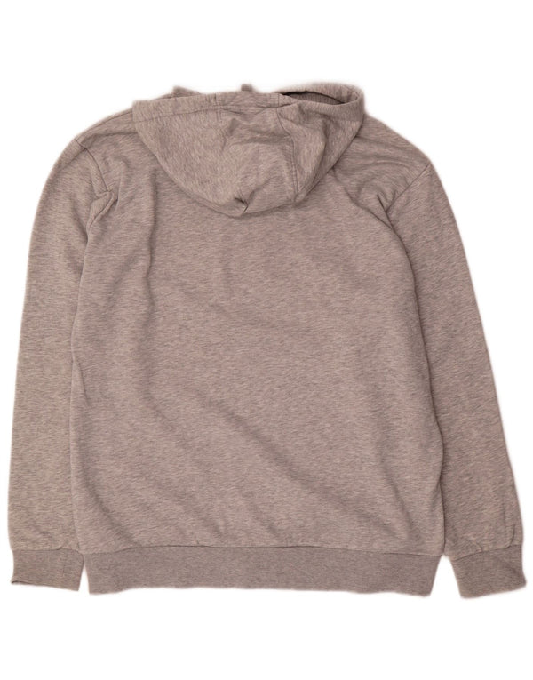 Felpa con cappuccio grafica da uomo Kappa XL in cotone chiazzato grigio