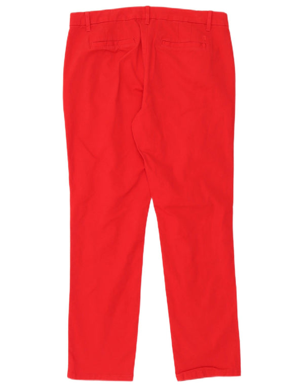 Pantaloni chino dritti da donna Tommy Hilfiger US 10 Large W32 L30 Rossi