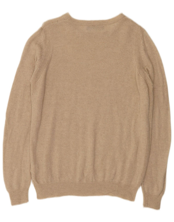 Marks & Spencer Pull col bateau pour femme UK 14 Large laine beige