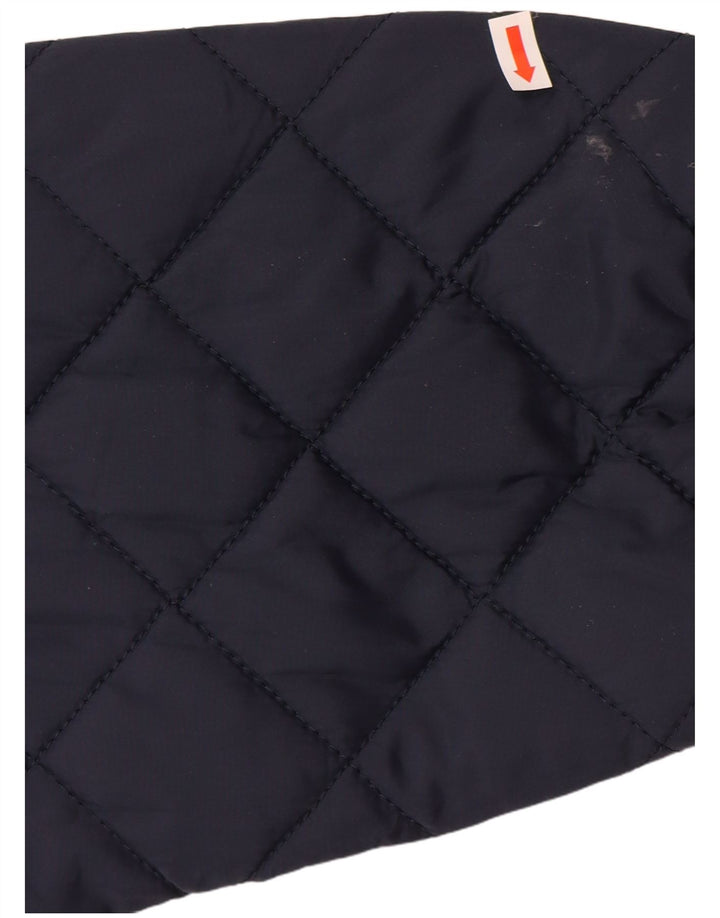 EUROPÆISK PROJEKT Herre quiltet jakke UK 34 XS Navy Blue