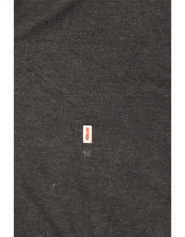 JACK & JONES Mens Premium V-Neck Jumper Sweater Large Grey Acrylic Vintage Jack & Jones and Second-Hand Jack & Jones from Messina Hembry 