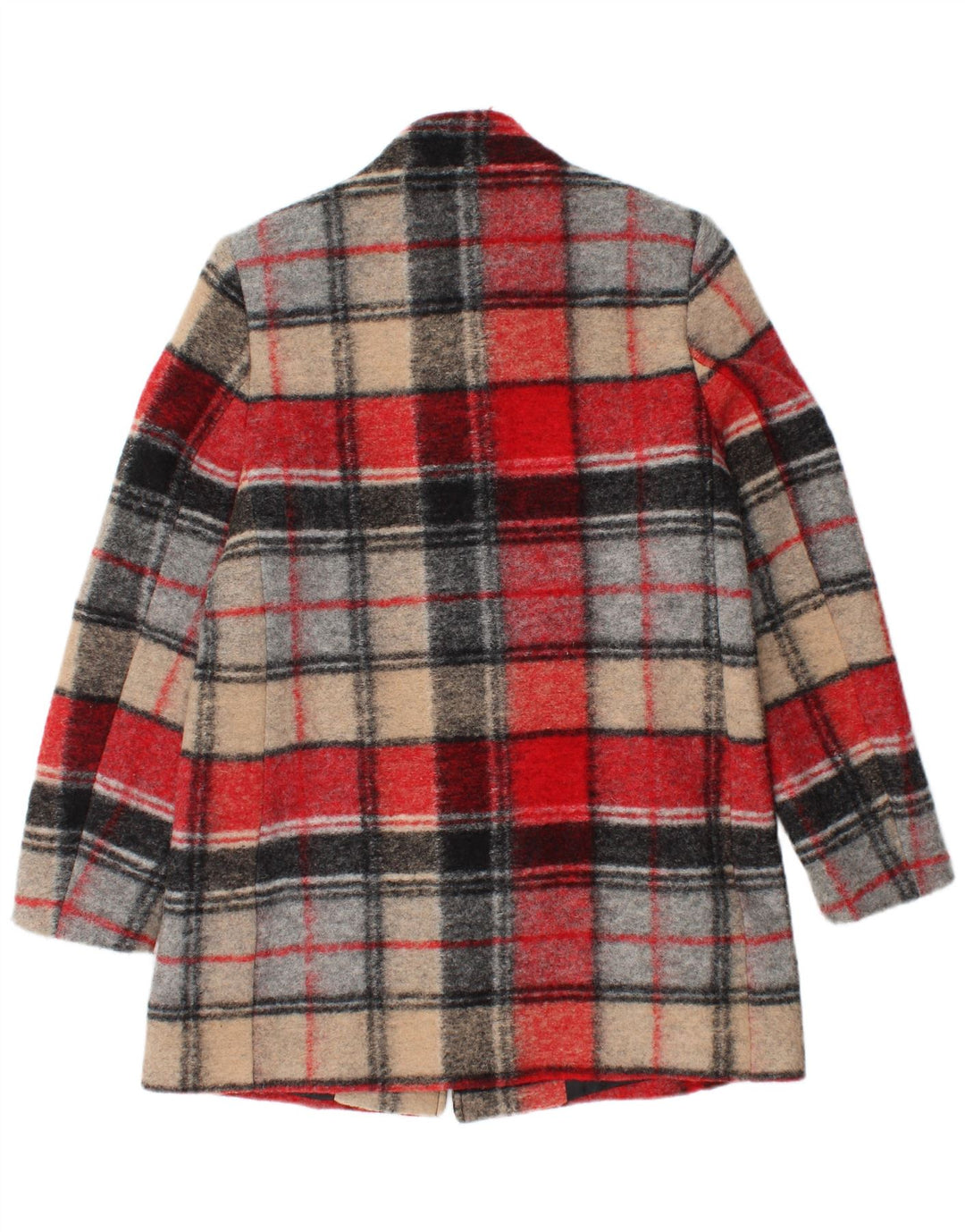Eugen Klein Womens Overcoat UK 10 Small Multicoloured Check Wool