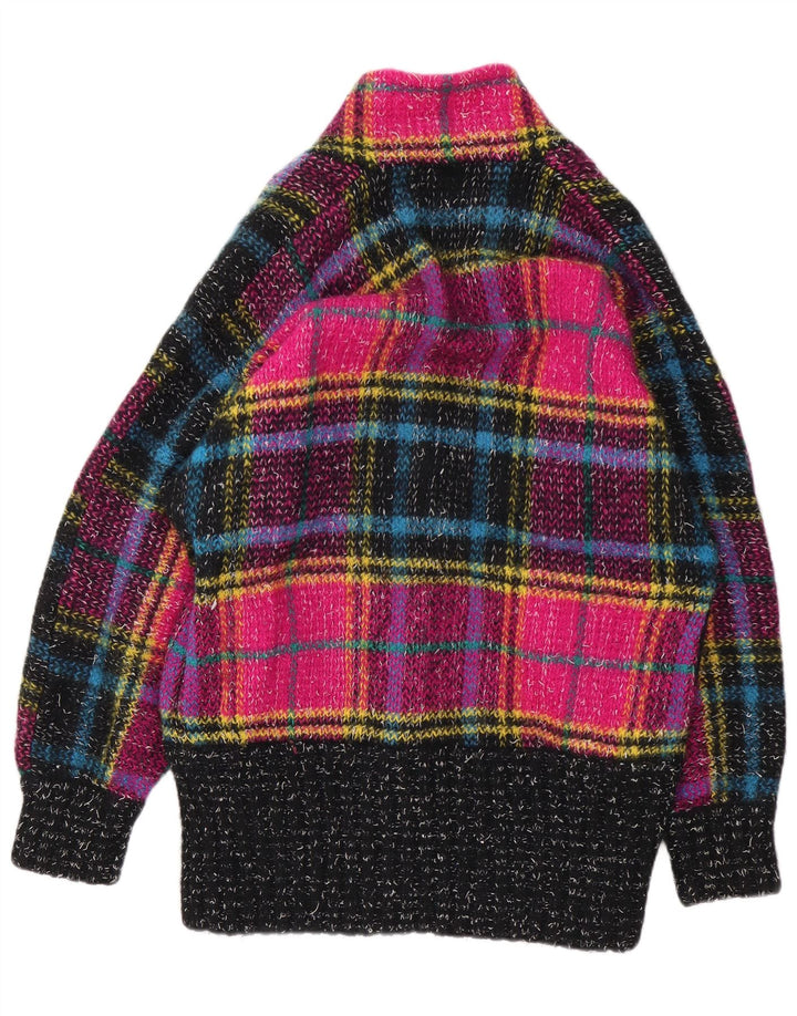 Carthago Womens Longline Cardigan Sweater UK 16 Large Multicoloured Plaid