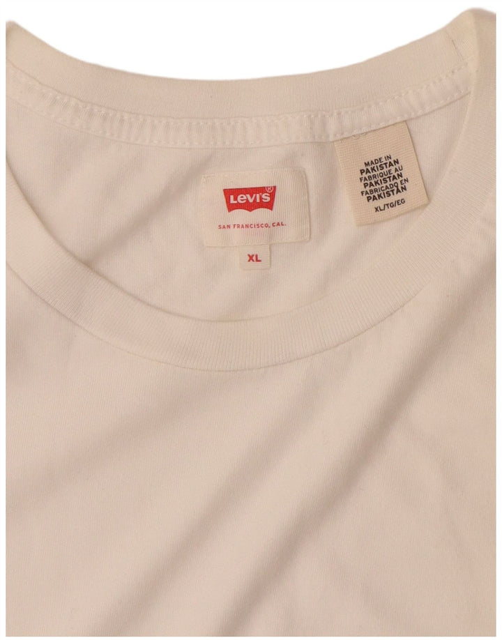 LEVI'S Mens T-Shirt Top XL White Cotton
