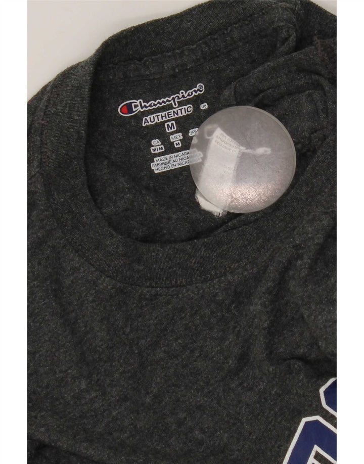 Champion Mens George Fox University Graphic T-Shirt Top Medium Grey Cotton