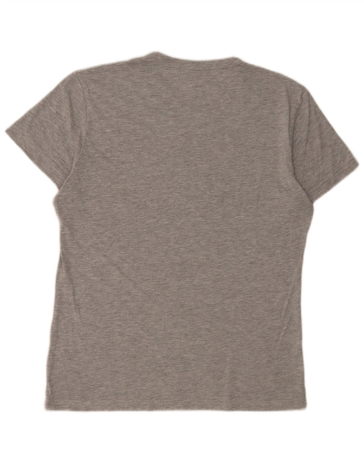 ICEBERG Womens Graphic T-Shirt Top UK 14 Medium Grey