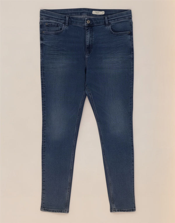 Marks & Spencer Womens The Ivy Skinny Jeans UK 18 XL W36 L26 Blue Cotton