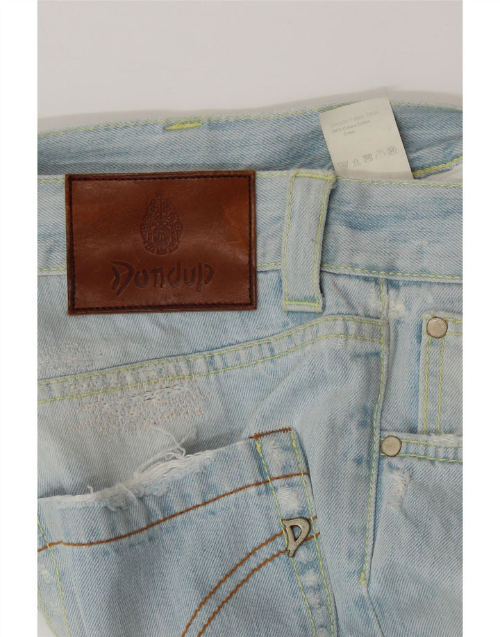 DONDUP Womens Distressed Slim Jeans W30 L33 Blue Cotton