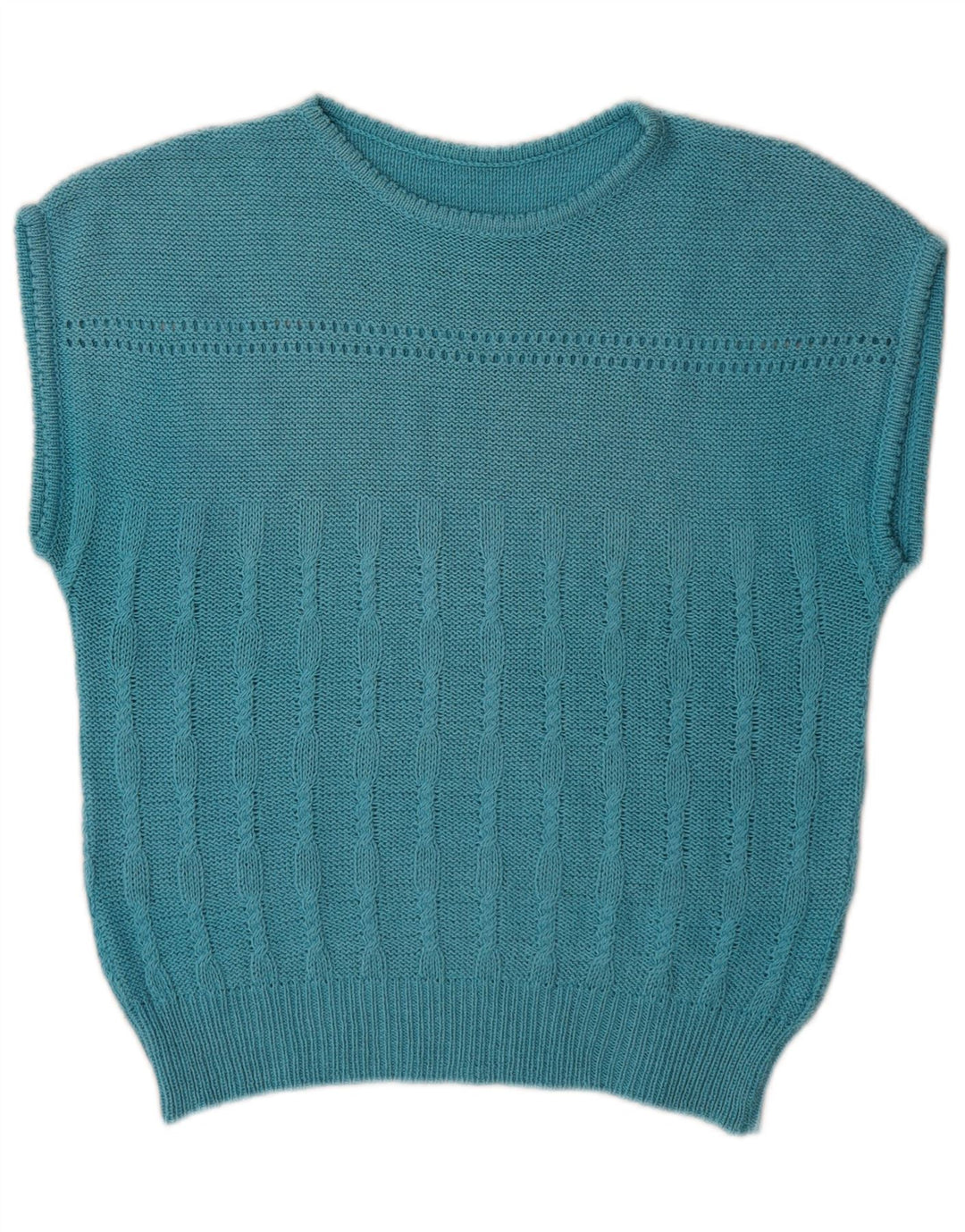 Vintage Dame Vest Tank Top IT 48 XL Blå