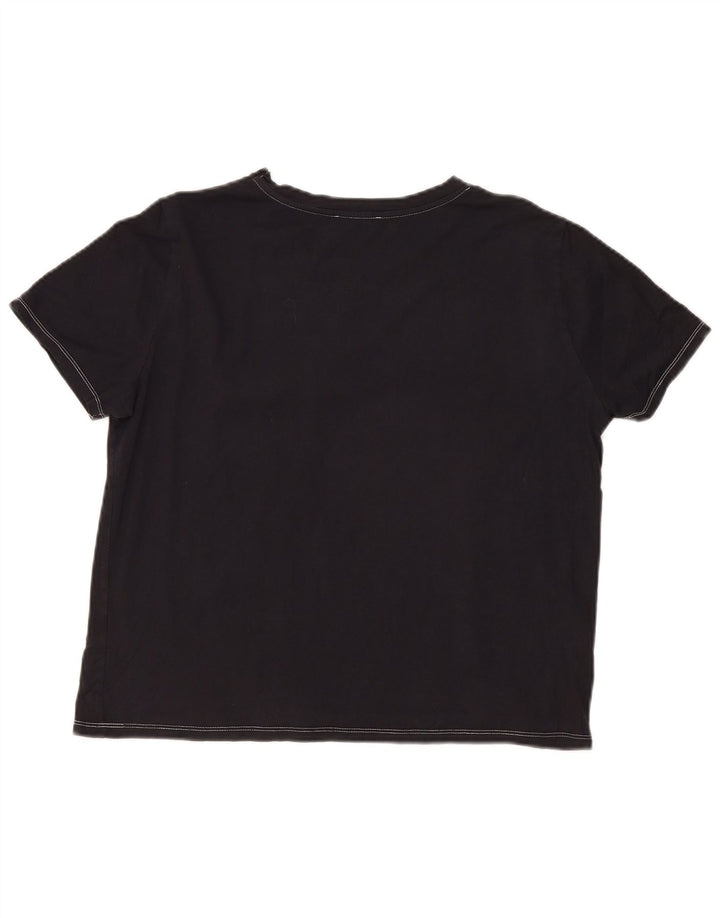 Zara Womens T-Shirt Top UK 18 XL Black