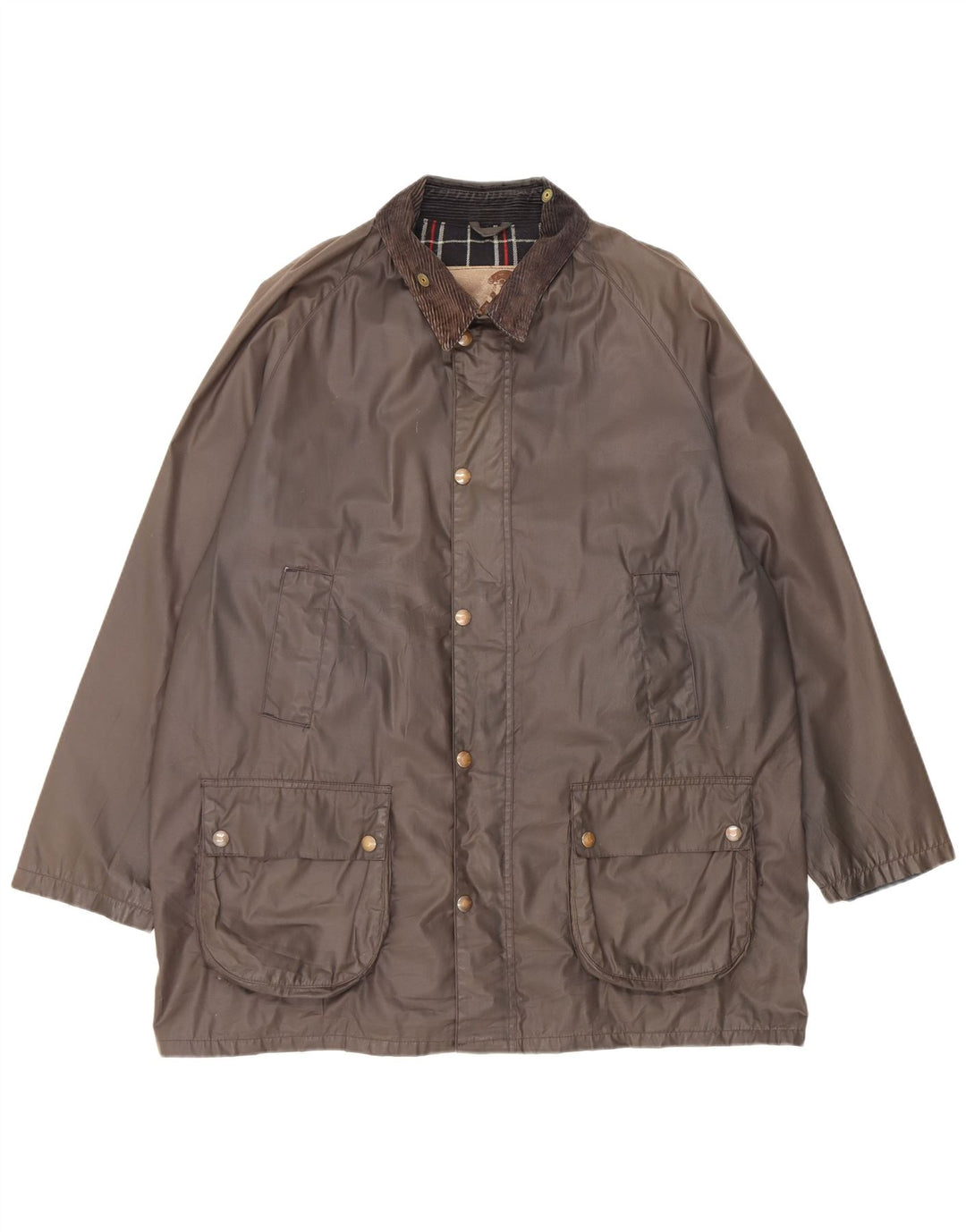 Conbipel Mens Waxed Cotton Jacket UK 42 XL Khaki Polyester