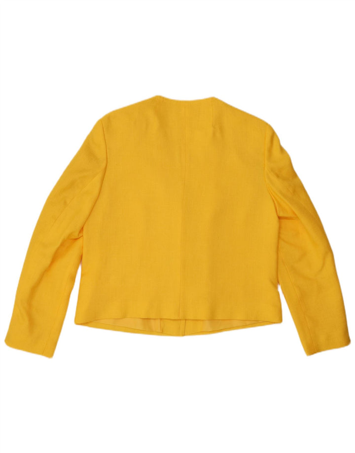 RAVENS Giacca blazer corta da donna a 1 bottone IT 42 Poliestere giallo medio