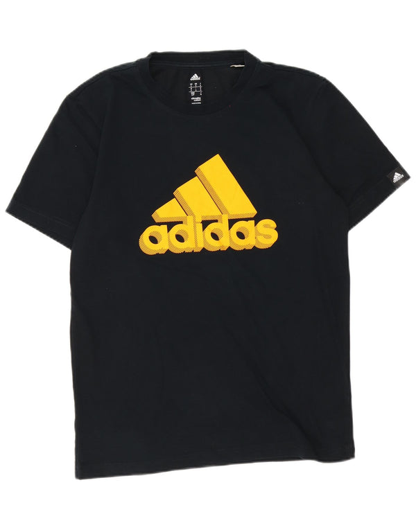 Adidas Mens Climalite Graphic T-Shirt Top Small Black Cotton