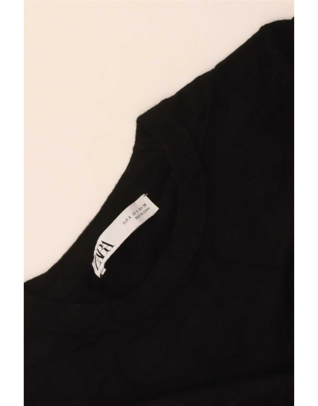 Zara Womens Crew Neck Jumper Sweater UK 10 Small Black