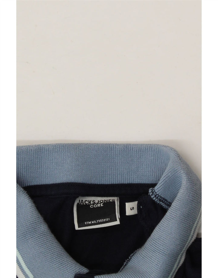 JACK & JONES Mens Polo Shirt Small Navy Blue Cotton Vintage Jack & Jones and Second-Hand Jack & Jones from Messina Hembry 
