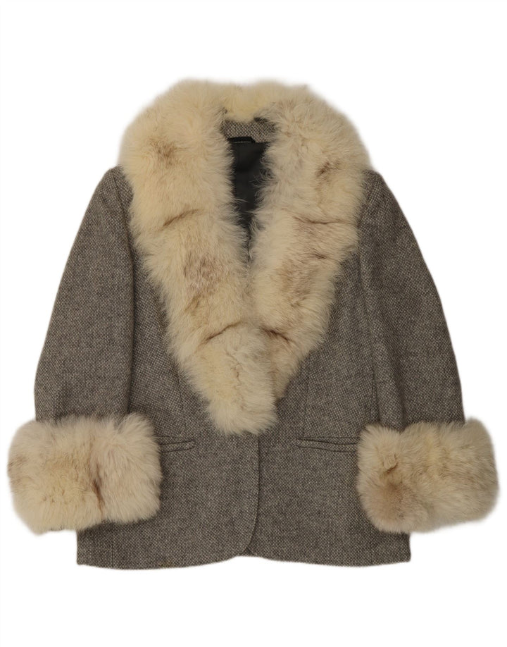 Blazer Vintage pentru femei UK 16 Large Gri