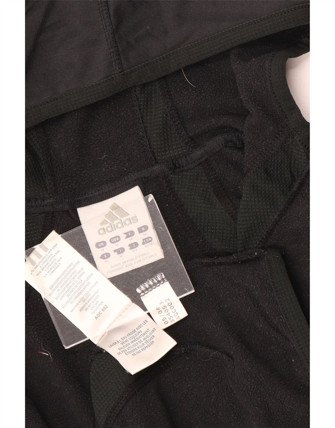 Adidas ženski pulover s kapuljačom s patentnim zatvaračem UK 12 Srednji crni poliester
