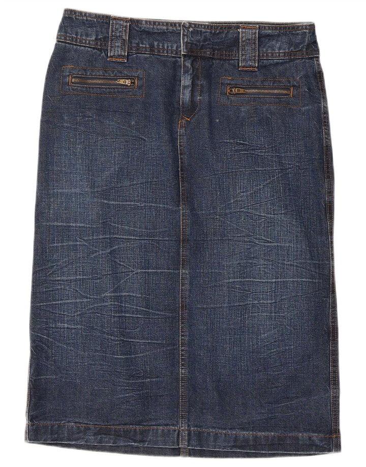 Dkny Женская джинсовая юбка W28, средний синий хлопок, хлопок