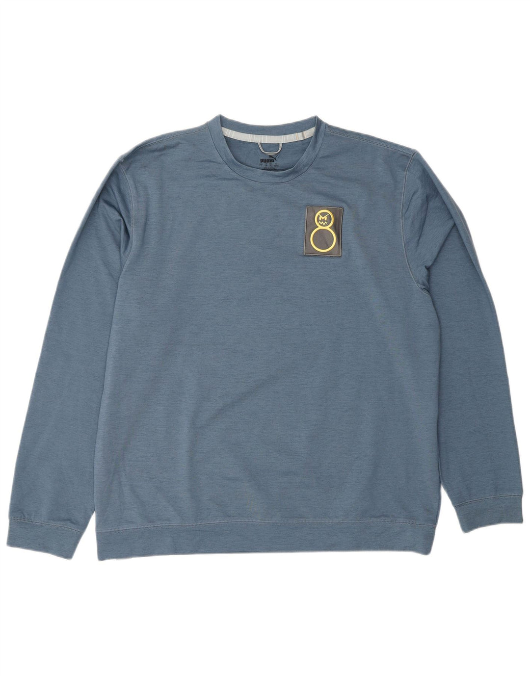 PUMA Mens Graphic Sweatshirt Jumper XL Blue Flecked